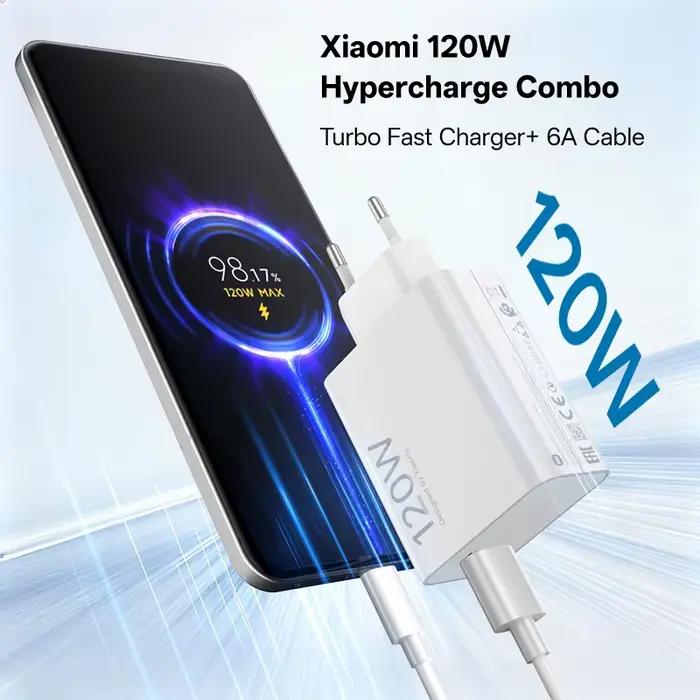 Chargeur Xiaomi Original 120W Charge Rapide Turbo Hypercharge Adaptateur