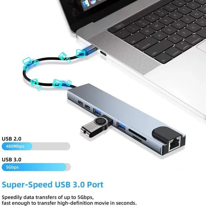 USB 3.0 Type C HUB USB C Station d'accueil vers HDMI 4K 30HZ