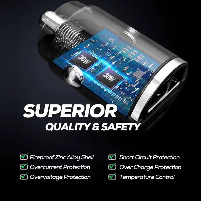 Mini chargeur de voiture 100W/200W 12-24V
