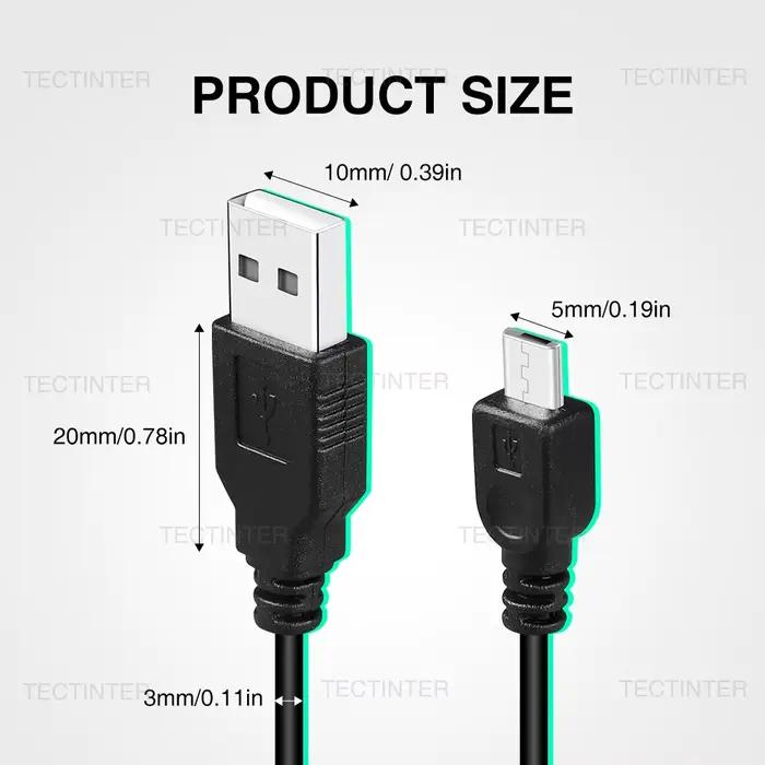 Câble de chargement Micro USB de 1.8M pour PS4 et XBOX One et contrôleur de téléphone portable