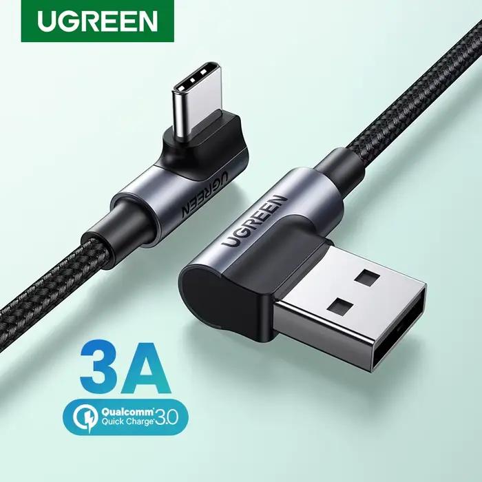 UGREEN Double 90 ° Câble USB-C à angle droit en forme de L pour iPhone 17 Samsung Xiaomi