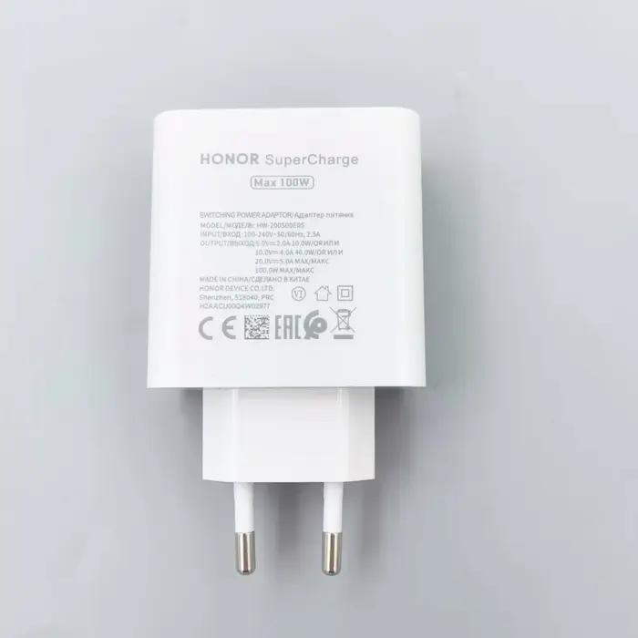 Honor 100W chargeur rapide EU US surCharge adaptateur secteur 1/1.5/2 M 6A câble Usb Type C