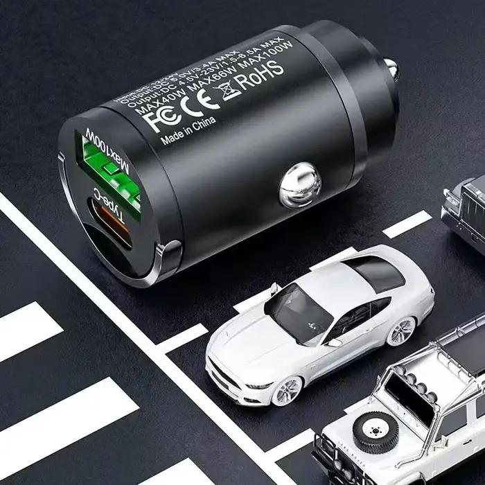 Mini chargeur de voiture USB 100W Type C QC3.0 PD