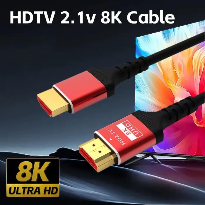 Haute Vitesse HDMI Câble 8K60HZ 48Gbps HDTV2.1V 4K 120HZ 3D TV Ordinateur Moniteur Projecteur PS Console De Jeu Audio Et Vidéo