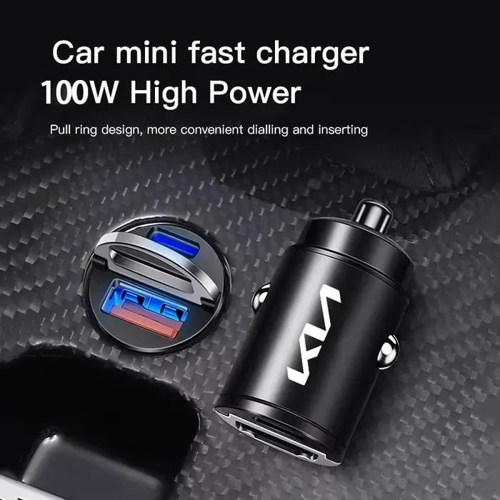Chargeur de voiture USB Type-C pour Kia KN Sportage Ceed Picanto Rio ProCeed Forte K7 K5 K8 K3 recharge rapide et esthétique