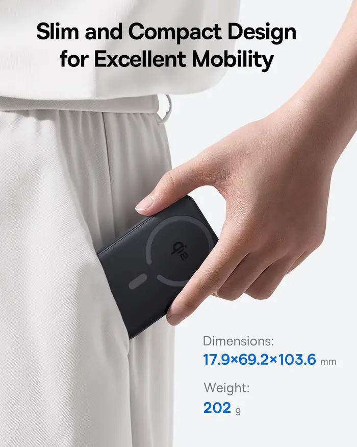 Baseus Qi2 batterie externe magnétique 10000 mah 15 W Charge sans fil 22.5 W