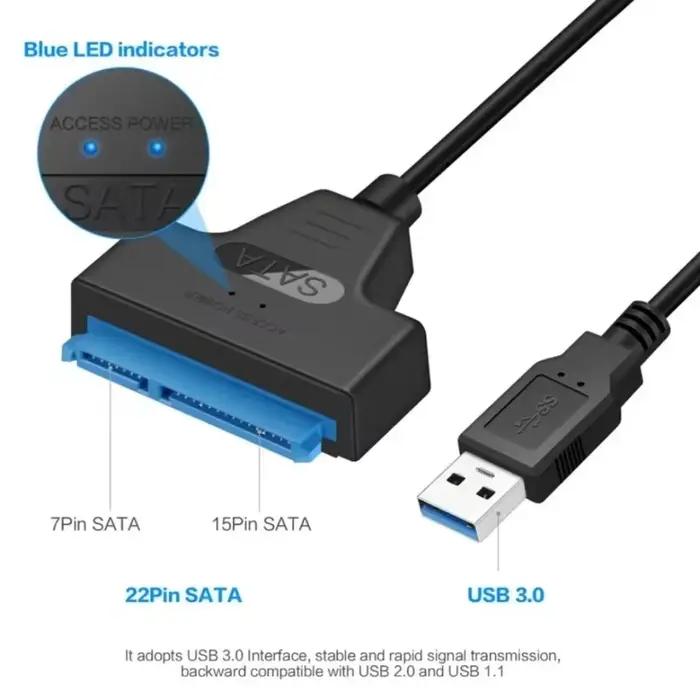 3.0 USB à SATA Câble Support 2.5/3.5 Pouces Externe HDD SSD Disque Dur Adaptateur