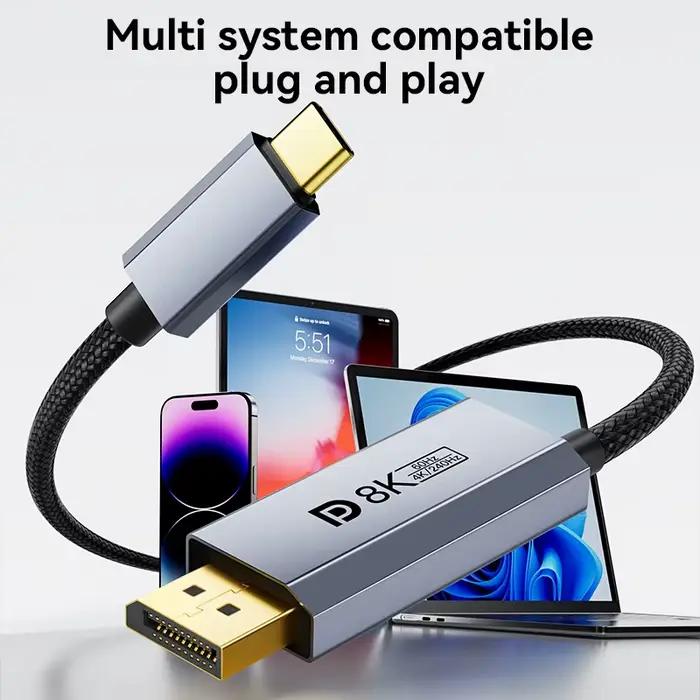 Câble USB C vers DisplayPort 1.4 8K