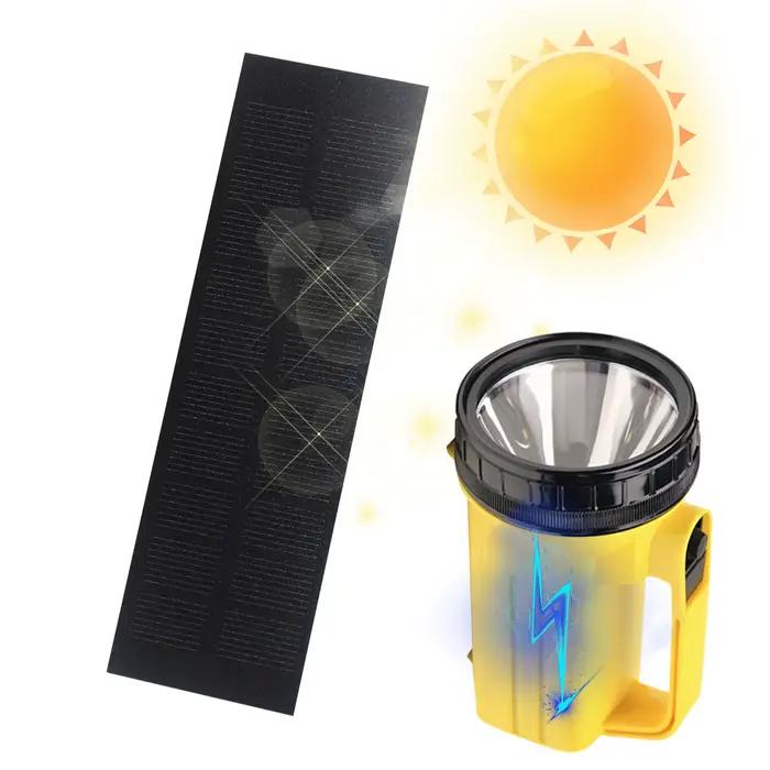 Chargeur solaire portable léger 1W 5V pour téléphone et batterie, système d'alimentation d'urgence pour les amateurs de plein air et les voyageurs