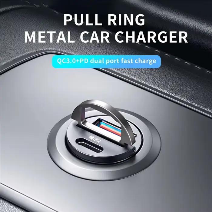 Voiture 100-200W double Port Mini chargeur USB charge Ultra rapide prise allume-cigare 12-24V adaptateur