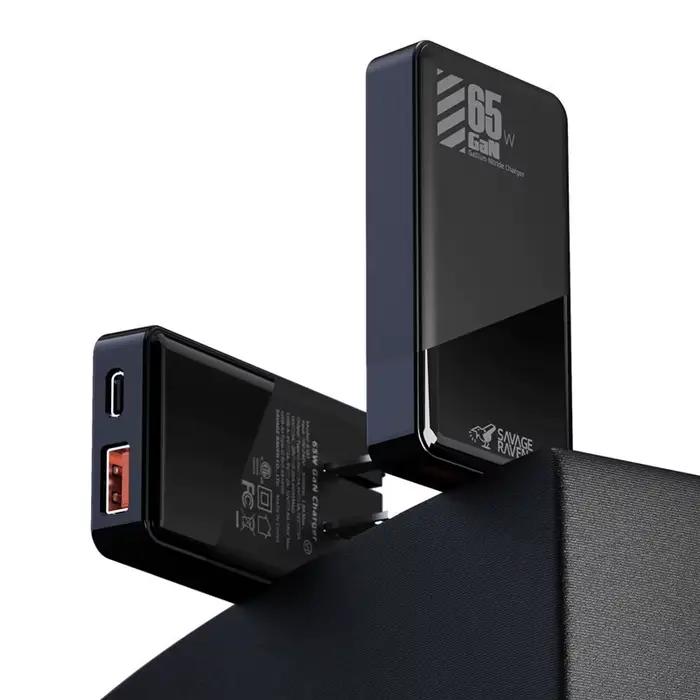 Savage Raven par Skull & Co. Chargeur rapide GaN 65W pour Switch 1/2