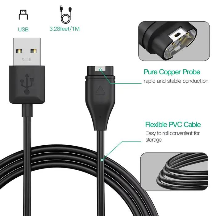 Câble de charge pour montre connectée Garmin Forerunner 165 965 955 265 255 945 955 245 45S 158 55 Venu 3/3s/2/SQ2