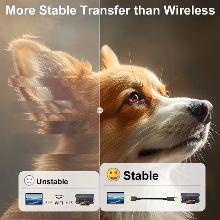LAIHONEN USB B vers USB A câble d'imprimante USB 2.0 mâle