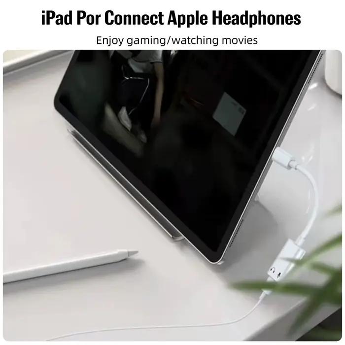Câble adaptateur audio USB C vers Lightning pour iPhone 15