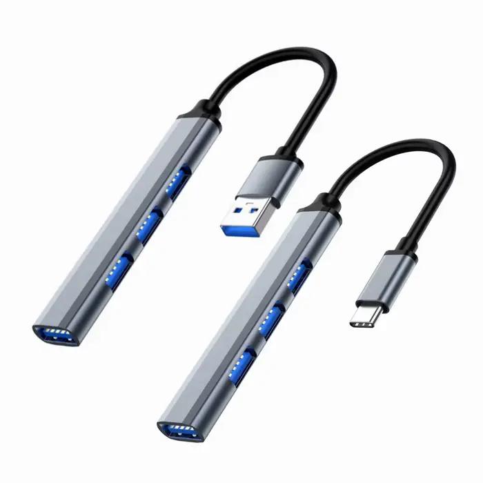 Hub USB Type C 3.0 4 Ports Multi USB Adaptateur Répartiteur pour HUAWEI Xiaomi Lenovo Macbook PC Accessoires Informatiques Occasions Spéciales