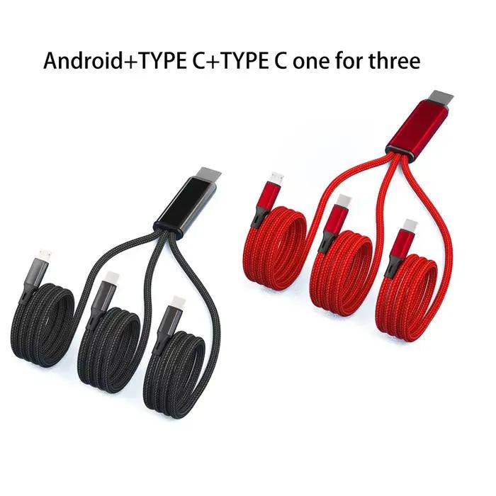 Câble de chargeur multiple tressé