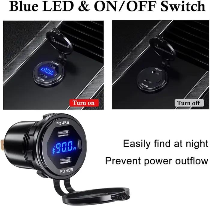 Chargeur de voiture à Charge rapide 90W