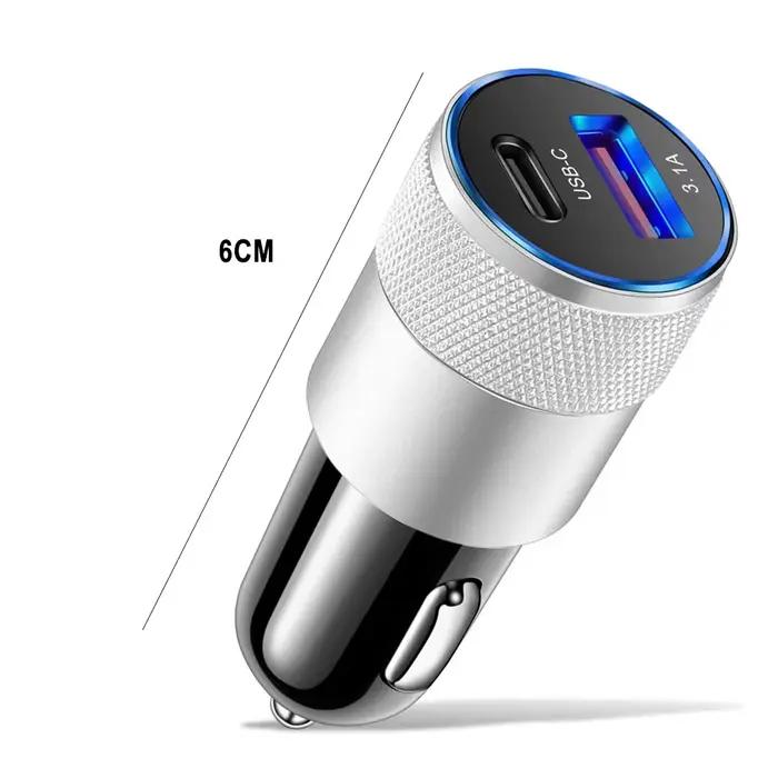 Mini allume-cigare à charge rapide USB C pour téléphone et tablette compatible avec divers appareils pour la maison et le voyage