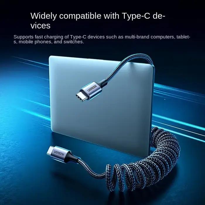 Câble USB Type C UGREEN en spirale pour voiture