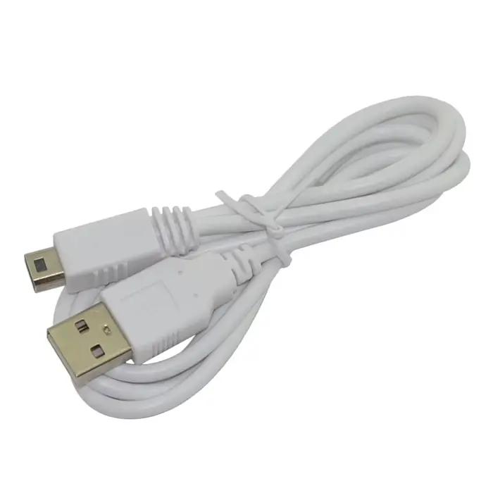 Câble de chargement d'alimentation de données de chargeur USB blanc de haute qualité pour contrôleur de manette de jeu Wii U