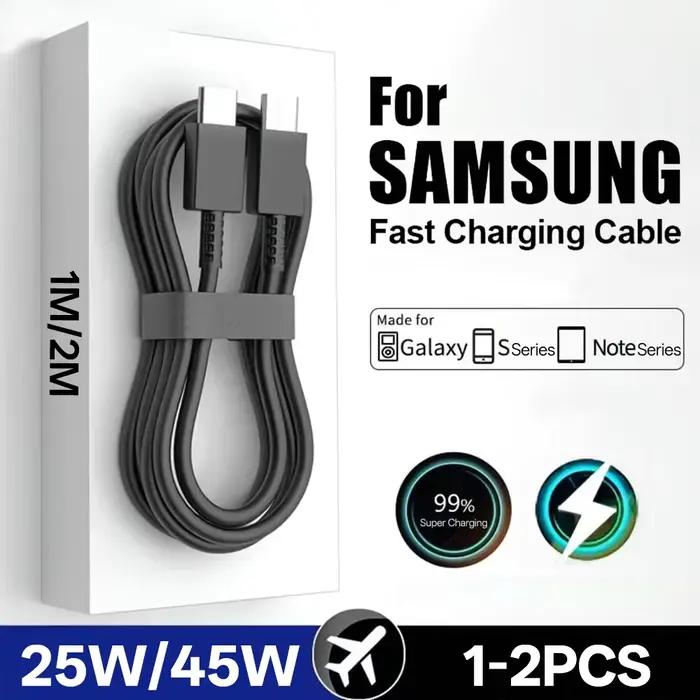 1-2 pièces PD 45W/25W Type C câble pour Samsung Galaxy S20 S21 S22 S23 S24 Ultra Note 10 5G 20 A53 A54