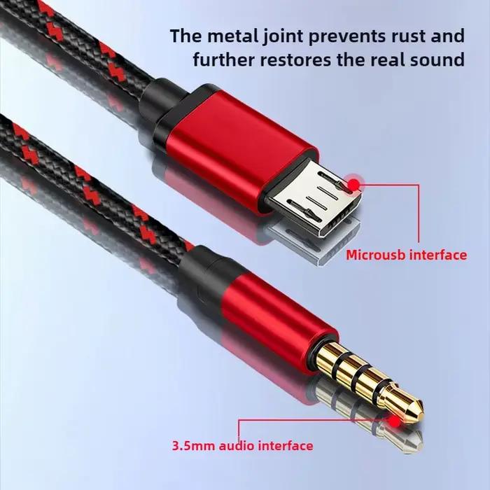 Connecteur de prise micro Usb au câble audio 3