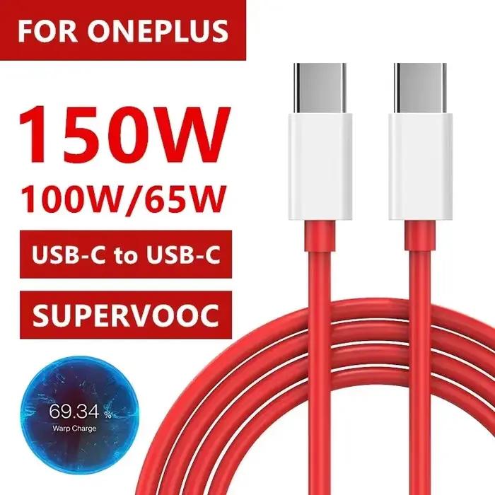 Câble de Charge rapide SuperVOOC 65W 80W pour OnePlus 10 Pro 11 12 13 Nord 2T 3 4 5 CE 2 USB vers USB-C double Type C ligne PD 1m 1.5m 2m