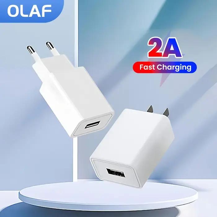 Chargeur Usb universel 2A, charge rapide, adaptateurs de chargeur de téléphone pour Iphone Samsung Xiaomi Huawei, chargeur mural Usb, prise ue/US