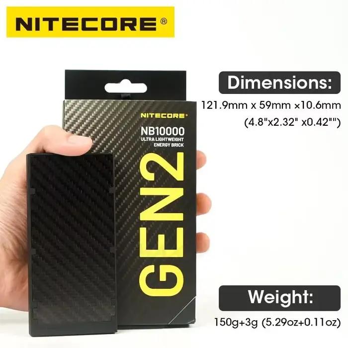 NITECORE NB10000 GEN2 batterie externe 10000 mAh Ultra léger charge rapide chargeur Portable pour iPhone HUAWEI