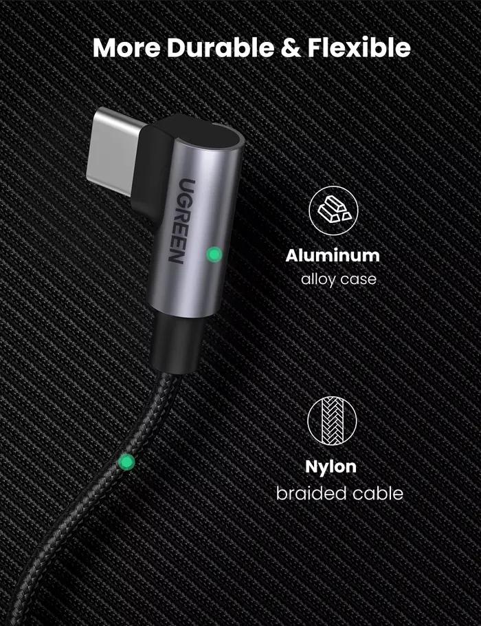 Ugreen – câble USB de Type C à 90 degrés PD100W