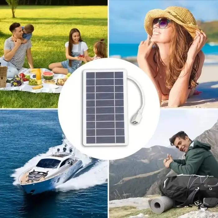 Chargeur solaire USB portable sûr et stable pour voyages en plein air camping randonnée ventilation lampe de poche