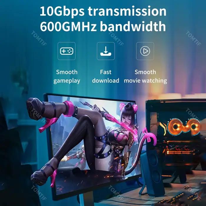 Câble Ethernet 10Gbps 2m 3m 5m Cat7 100ft plat Cat 7