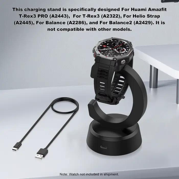 Chargeur de support pour montre intelligente Amazfit T-Rex 3/T-Rex 3 Pro/Balance 2/ Helio Strap