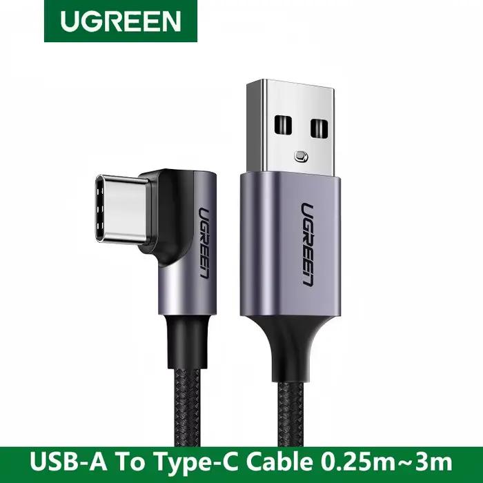 Câble USB-A vers Type-C UGREEN coudé à 90 degrés