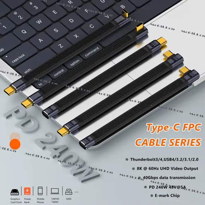 Câble coudé USB 4.0 Gen3 40Gbps FPC
