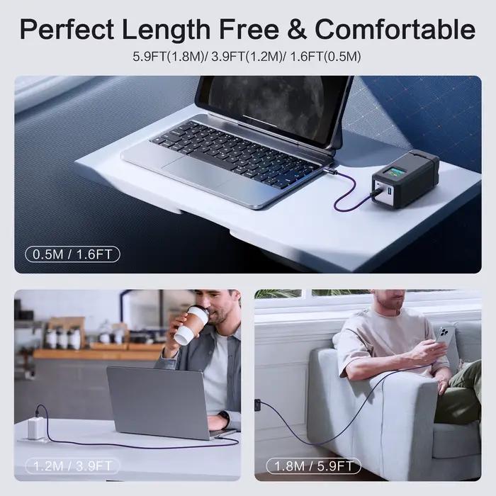 Câble de charge magnétique de Type C 240W PD3.1