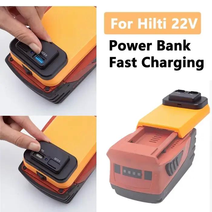 Batterie externe à charge rapide Hilti 22V B22 pour téléphone, ordinateur portable et outils électriques occasions professionnelles et personnelles