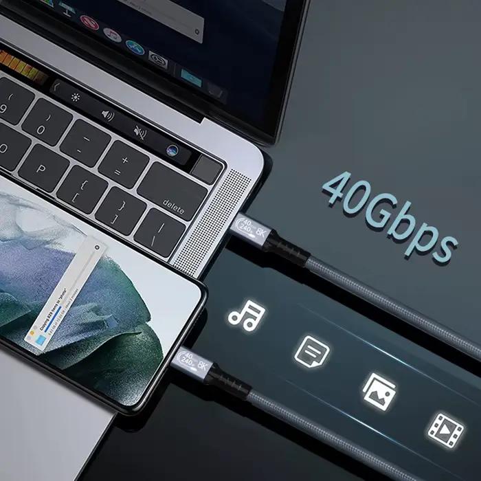 UGOURD câble USB4 40Gbps 240W Thunderbolt 4 Type C