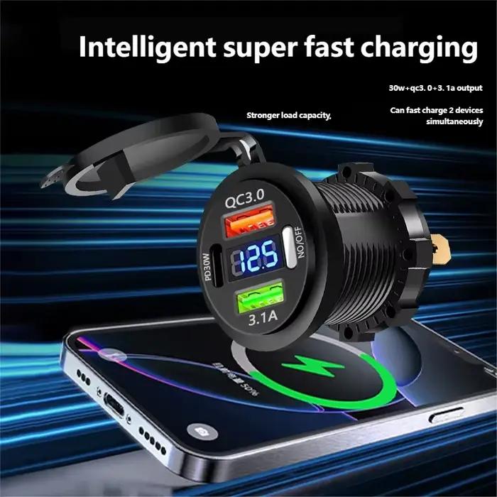 Nouveau chargeur USB de voiture PD3.0 et QC3.0