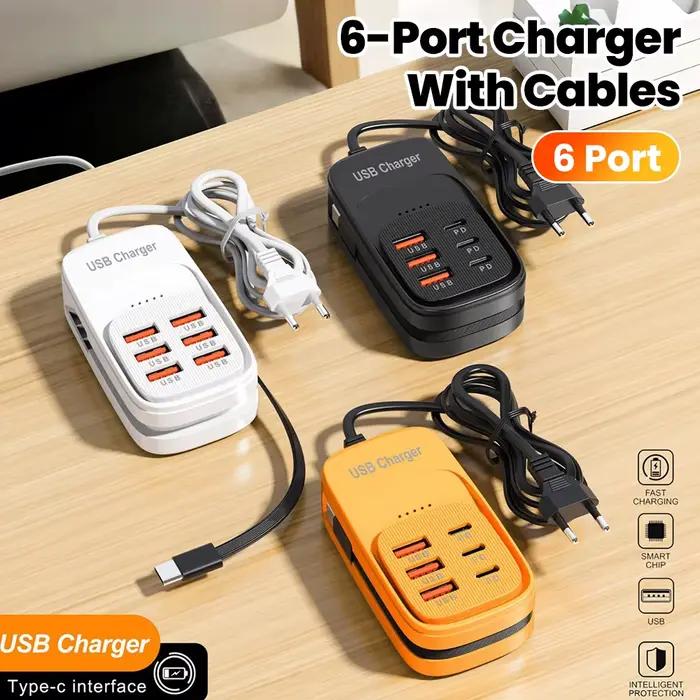Chargeur USB rapide 6 en 1