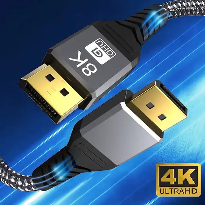 Câble DP 8K 120Hz 4K 240Hz 80Gbps HDR vidéo Audio Displayport