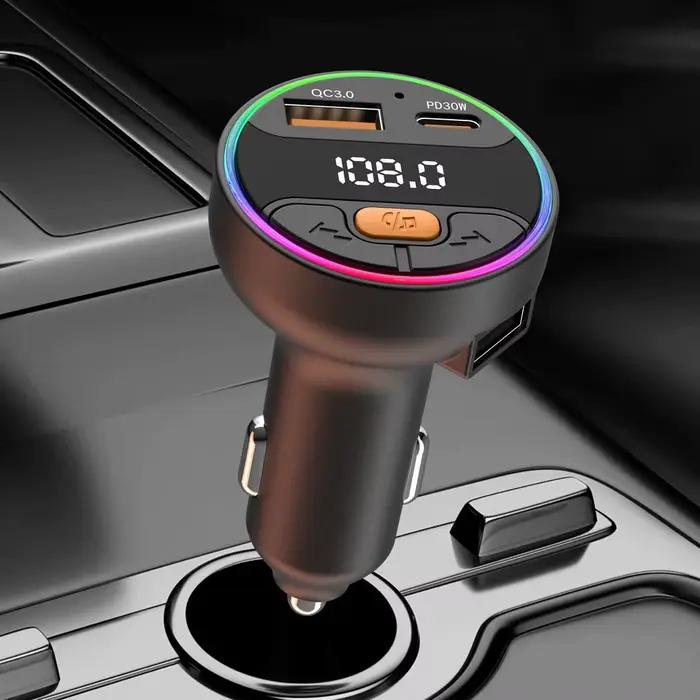 Transmetteur FM chargeur rapide de voiture pour téléphone Bluetooth 5.3 Kit