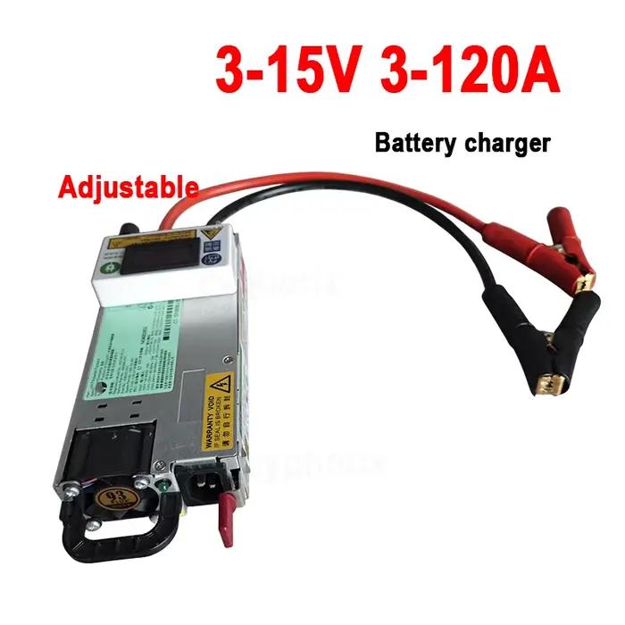 Chargeur réglable 12V 120A Lifepo4 3-15V 3-120A 100A 80A 60A 50A 14.6V 4.2V