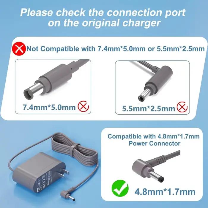 Chargeur de remplacement 30.45V pour Dyson série V10/V11/V12/V15 et SV12-SV22