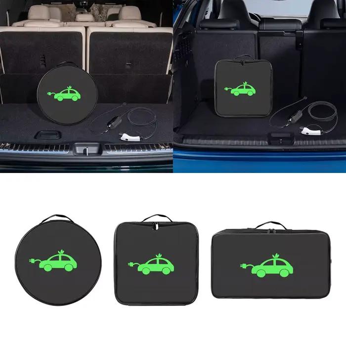 Sac de rangement pour câbles de recharge EV étanche et résistant en Oxford Cloth pour voiture électrique occassions quotidiennes et cadeau spécial