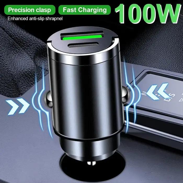 100W chargeur de voiture briquet PD charge rapide pour IPhone QC3.0 Mini USB Type C Mini chargeur de téléphone de voiture pour Samsung Huawei xiaomi