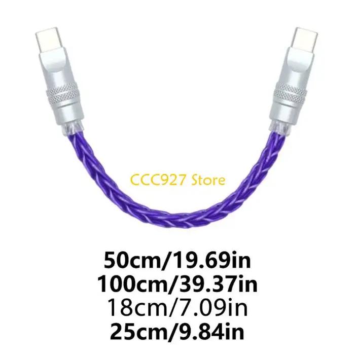 Câble Tressé Type C à Huit Noyaux Cuivre Monocristallin pour Transfert Rapide et Durabilité Élégante Multicolore Usage Professionnel et Personnel