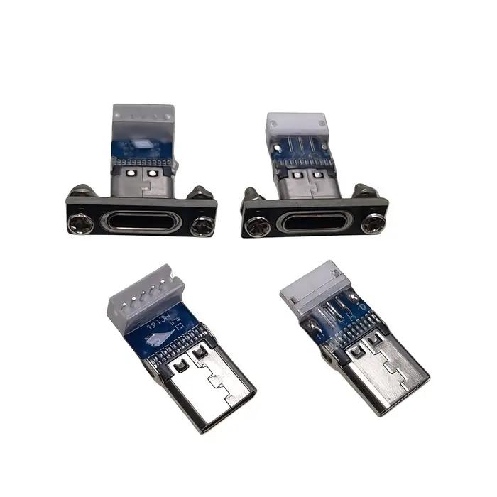Câble 28AWG Type-C mâle à femelle et mâle à mâle avec plusieurs configurations et couleurs pour bureau et cadeaux d'occasion spéciale