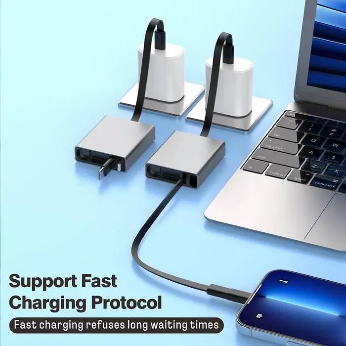 Câble de données rétractable de type C vers USB