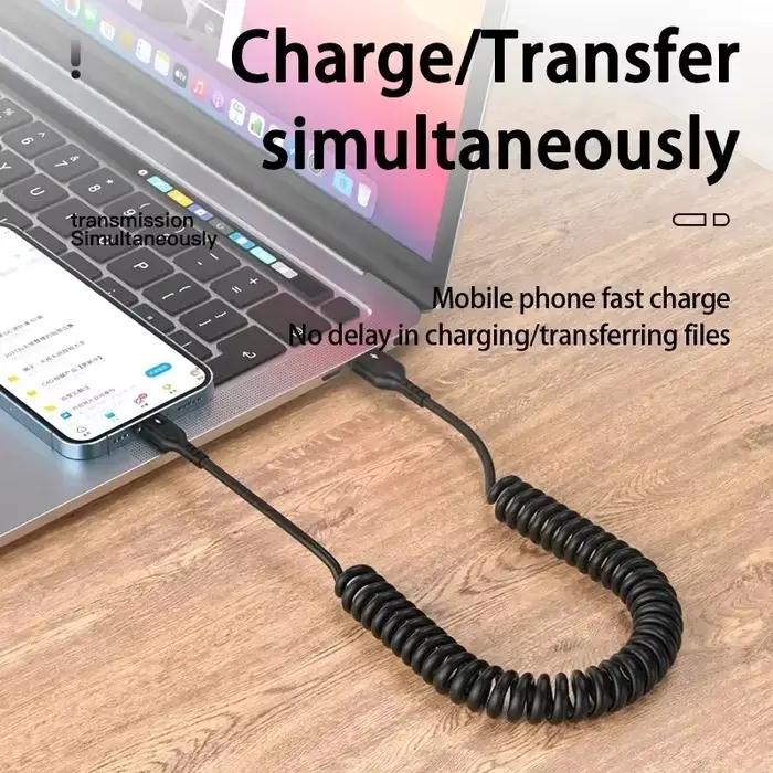 Câble USB de charge rapide extensible pour iPhone 14 11 12 13 Pro Max 7 8 14 Plus X XR XS